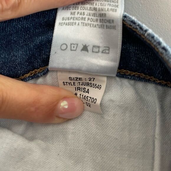 Joe's Jeans Slim Crop Distressed Raw Hem Mid-Rise | SZ 27 - Picture 16 of 16